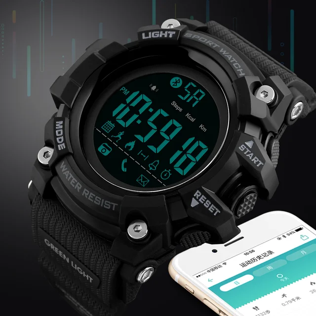 Smart Bluetooth Multifunction Pedometer Watch Men Calorie Chronograph