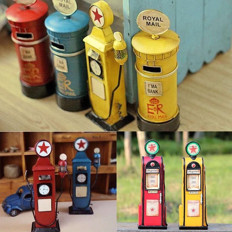 Vintage Nostalgic Resin Metal Craft Gas Station Mailbox ...