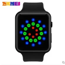 Горячая Продажа SKMEI человек водонепроницаемый LED индивидуальность творческая девушка нейтральной наручные моды мужские и женские студенты Цифровые часы