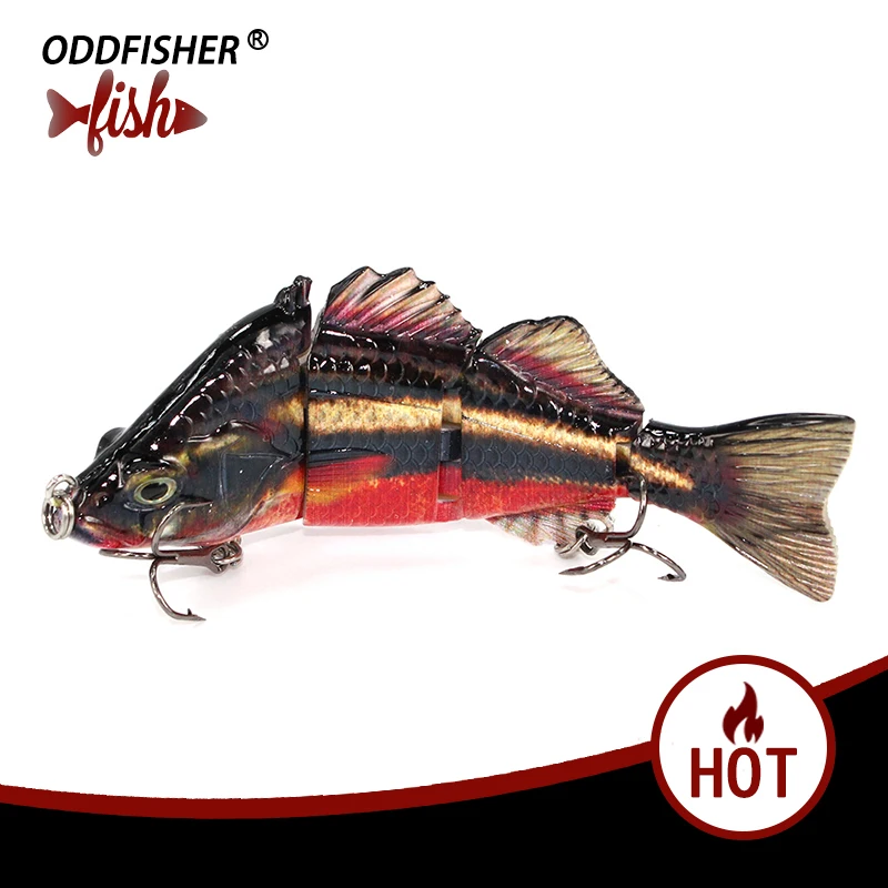 

1PCS Fishing Wobblers Lifelike Fishing Lures Artificial Hard Baits Quality Lure 10cm 19g Bait 4 Segment Swimbait Crankbait Hooks