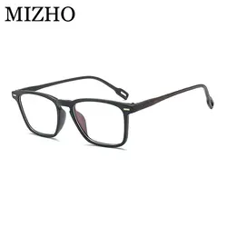MIZHO фильтрации Blu-Ray имитация дерева очки с зернением Для мужчин прямоугольное, прозрачное компьютер квадратные очки кадров Для женщин TR90