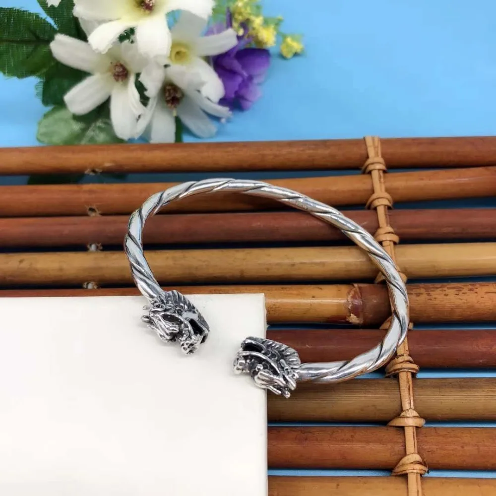 

JOOCHEER Sterling S999 silver Bangles 999 Bangle fashion cute romantic vintage Dragon vintage ethnic active opening bracelet