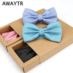 AWAYTR Новинка 2017 года осень Стиль Для мужчин с Bowties точка лук галстук для Для женщин Для мужчин Свадебные Галстуки бабочка галстук Gravata модные