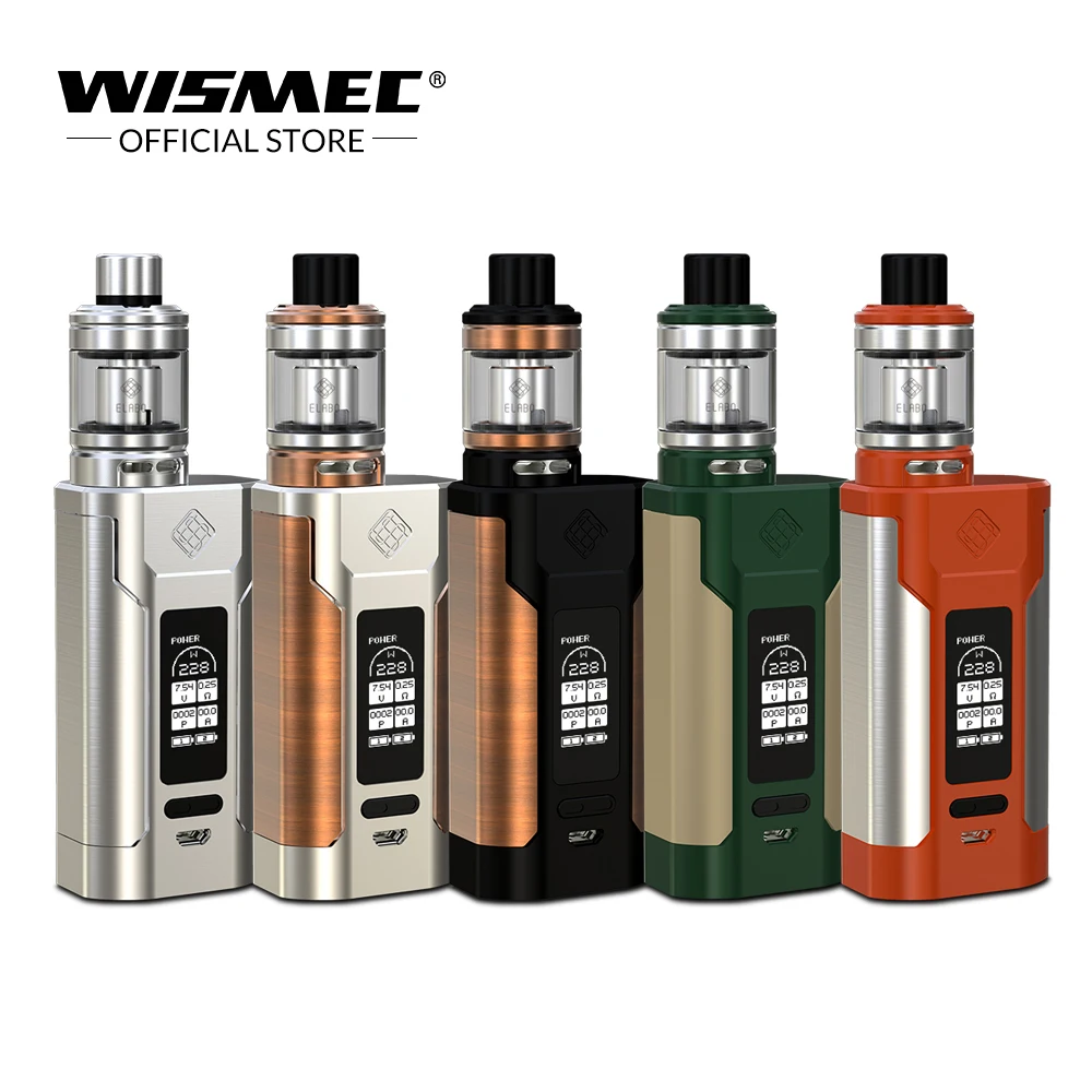 

[Official Store]Original Wismec SINUOUS P228 Kit with Elabo Tank 4.9ml Capacity 228W Predator P228 Electronic cigarette Vape kit