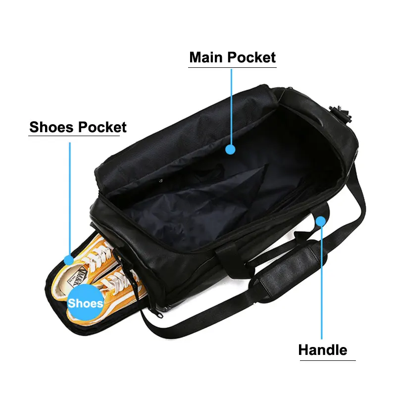 Наплечные мягкие кожаные сумки для спортзала, дорожная сумка для мужчин, спортивная сумка для фитнеса Gymtas Duffel, тренировочный багаж Tas Sac De Sport XA5WD