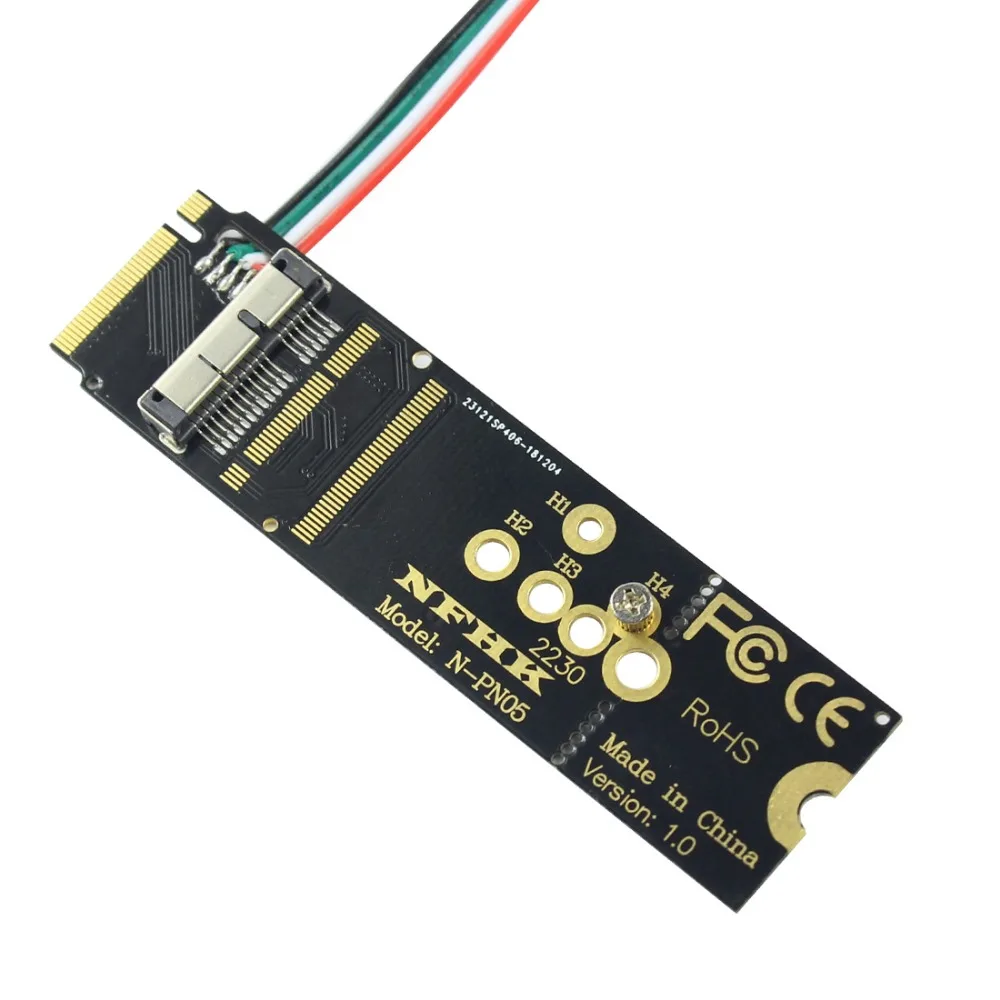 BCM94360CS2 6+ 12 Pin Bluetooth Wifi беспроводной модуль карты к NGFF M.2 ключ M PCIe X4 адаптер карты M.2 NGFF конвертер карты