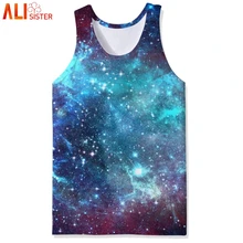 Alisister Galaxy Space майка мужская 3d принт Бодибилдинг майка для фитнеса майка без рукавов задыхающаяся мускулистая рубашка Топы