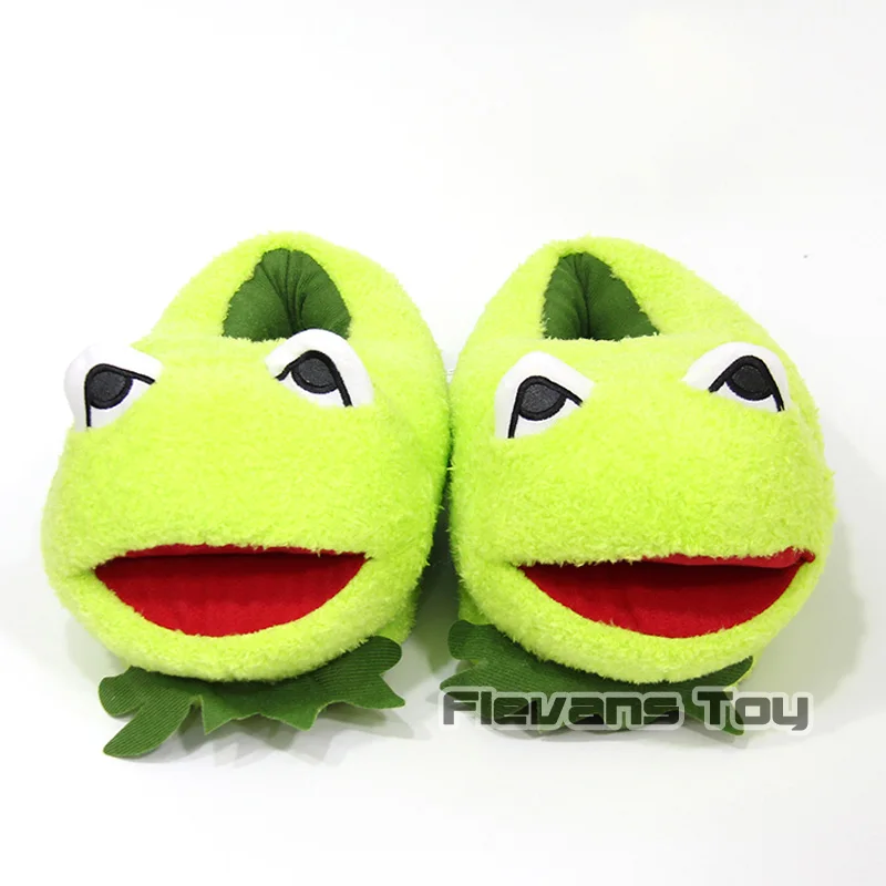

Sesame Street Kermit Frog Plush Slippers Cartoon Winter Indoor Warm Shoes for Men Women Soft Stuffed Toys