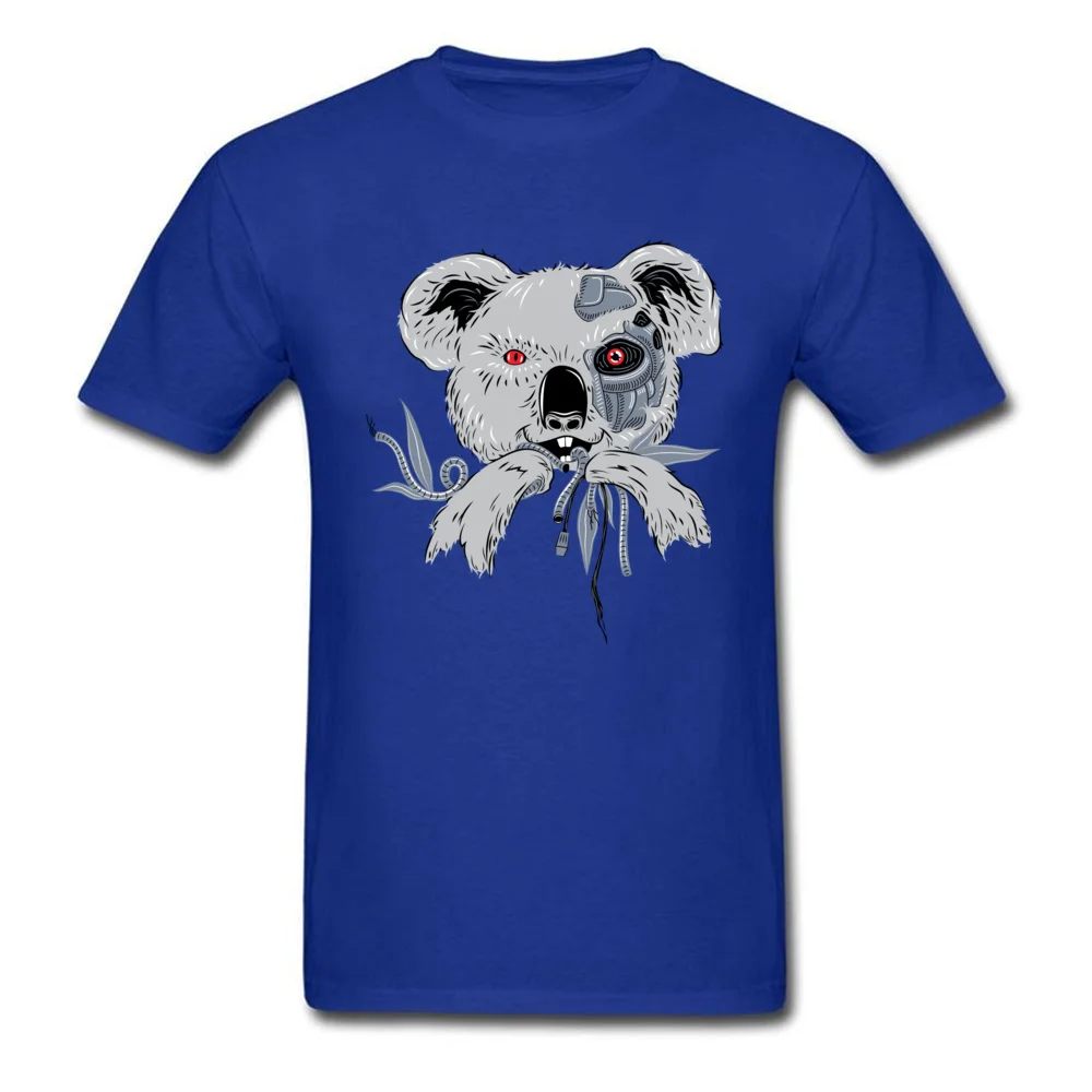 Koala Bear Terminator O Neck T-shirts Labor Day T Shirt Short Sleeve Newest 100% Cotton Slim Fit Tshirts Summer Men Koala Bear Terminator blue