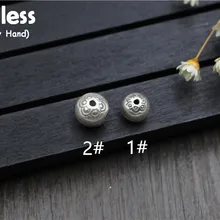 Бесклеевая натуральная S 925 пробы, серебряные бобы, бисероплетение, аксессуары, ювелирное изделие, сделай сам, ювелирное изделие, ручная работа, этнические шарики, фурнитура, бусины-разделители