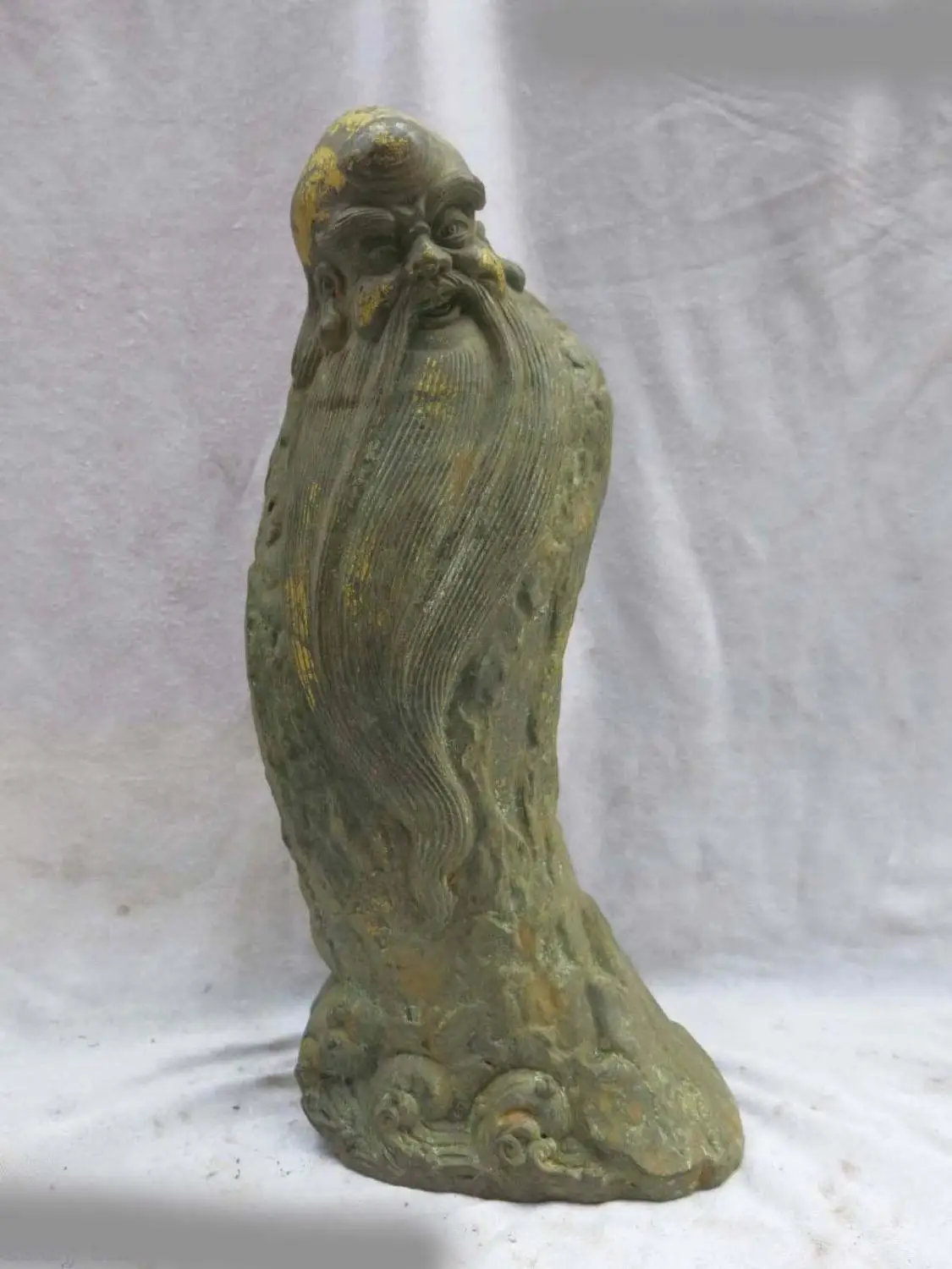

13" China bronze Buddhism the god of longevity long life Buddha Sculpture Statue