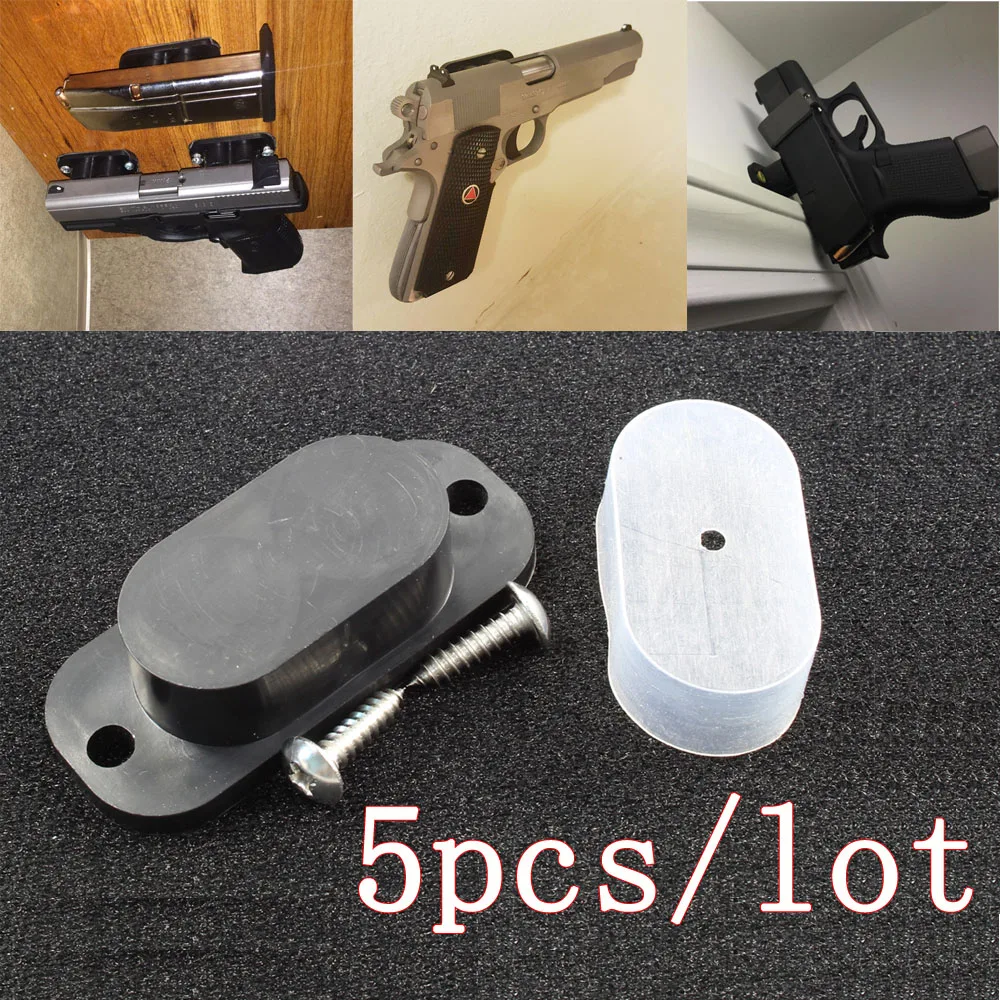 Магнит для оружия скрытый пистолет держатель кобура 25LB рейтинг магнитный для автомобиля под столом прикроватный Пистолет Аксессуары 5 шт