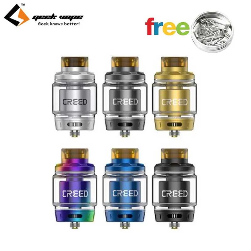 

Original Geekvape Creed RTA Tank Electronic Cigarette Atomizer 6.5ml Three Interchangeable Airflow System Single Dual Coil