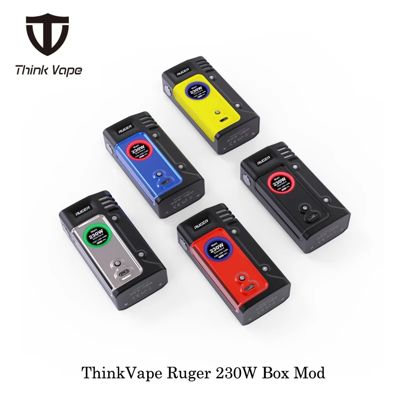 

electronic cigarette ThinkVape Ruger 230W TC Box Mod Think Vape Powered By Dual 18650 ST 230 Chip Vape Vaporizer VS Thor Pro Mod