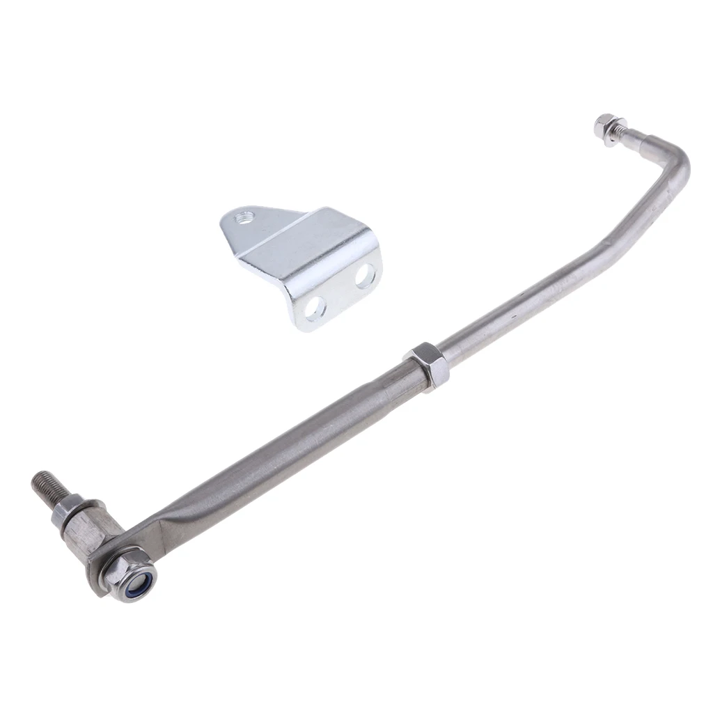 Stainless Steel Outboard Steering Rod Link Durable Throttle Lever Boat Accessories Marine 33cm / 13''  Silver