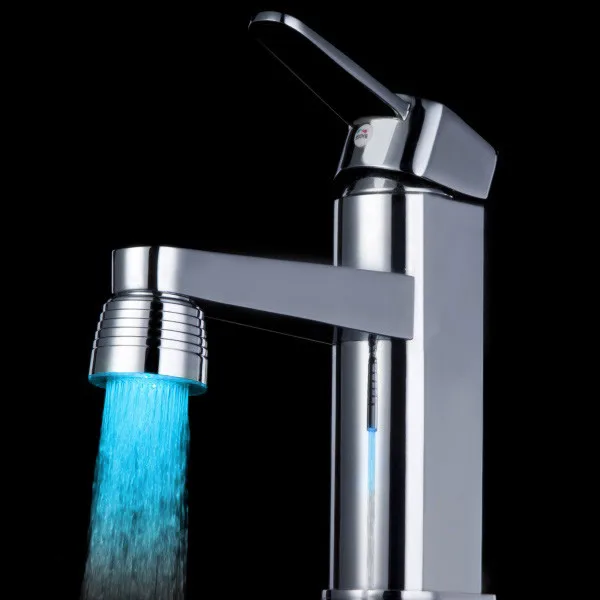 Glow LED Light Water saving shower head Stream Faucet Tap 10