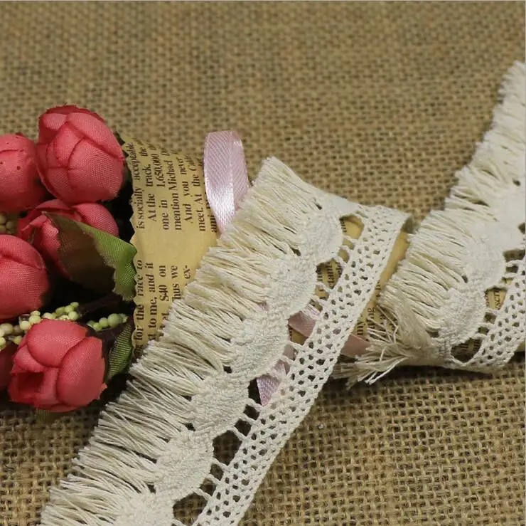 Buy 10Yards European Style Cotton Fringe Tassel Trim
