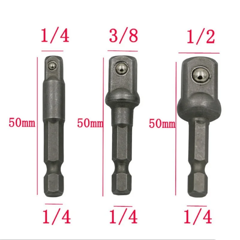 Головка для дрели адаптер для ударного драйвера с шестигранным хвостовиком на квадратное отверстие сверла бар Удлинитель Набор 1/" 3/8" 1/2 Бит Набор