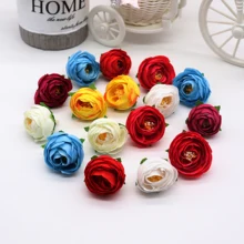 10 шт. искусственная чайная Роза Бутон маленький Пион цветок голова Флорес для украшения свадьбы венок Скрапбукинг DIY ремесло поддельные цветы