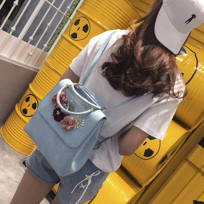 Designer Flower Women Backpack Small High Quality Beading School Bags For Girls multifunctional backpack (9)