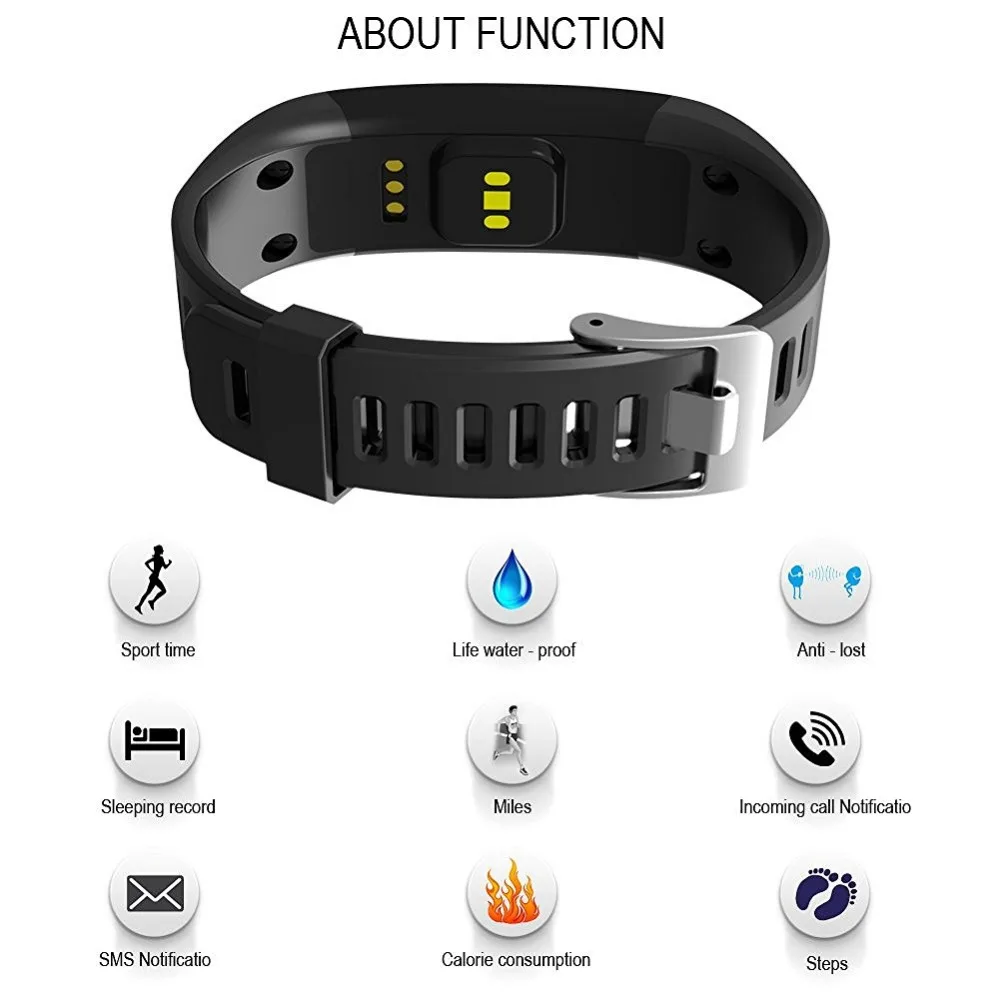 Дешево Новые спортивные Bluetooth гаджет с монитором и датчиком подсчета сердечного ритма, Смарт часы здоровье шагомер, измерение сна и калорий монито...