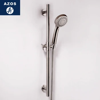 

Azos Shower Rod SUS304 Stainless Steel Black Rise And Fall Single Function Rotatable Bracket Practical Shower Room Round HSSJ027