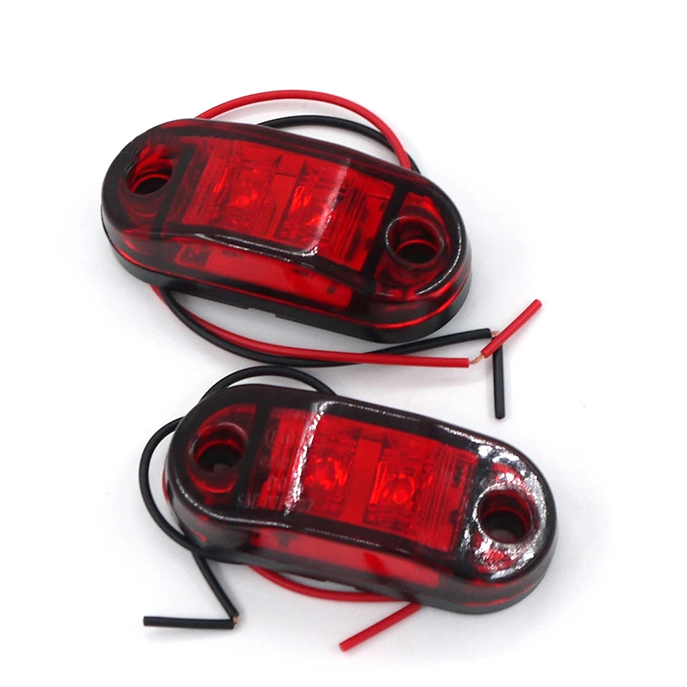 

2pc 24v 12v LED Side Marker Lights for trucks Side Clearance Marker Light Clearance Lamp 12V Red White for Trailer Lorry Bus Van Pickup Signal Light