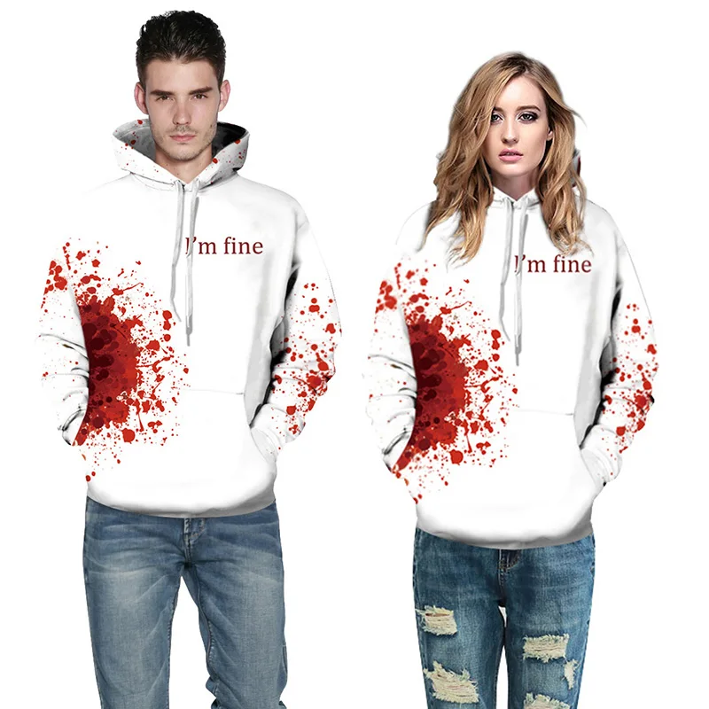 closer at new specials large discount Halloween Blood Hoodies Sweatshirts Women Men I'M FINE Letter ... closer at new specials large discount Halloween Blood Hoodies Sweatshirts Women Men I'M FINE Letter ...