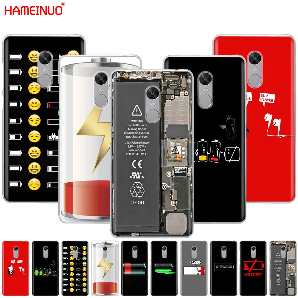 

HAMEINUO Battery Life Cycle Funny Clear Cover phone Case for Xiaomi redmi 5 4 1 1s 2 3 3s pro PLUS redmi note 4 4X 4A 5A