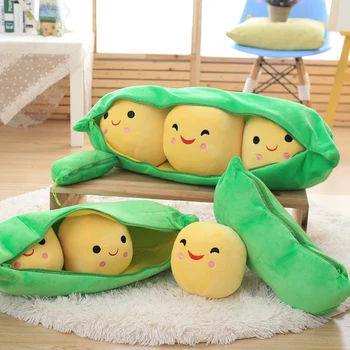 

25cm Baby smalling Baby Stuffed Plush Toys Brand Design Pea Kids Appease Christmas Birthday Super Cute Kawaii Toy Gifts Children