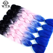 WTB 100 г 24 дюйма Джамбо синтетические волосы плетение волос для косы крючком косы африканские Омбре цвет косы