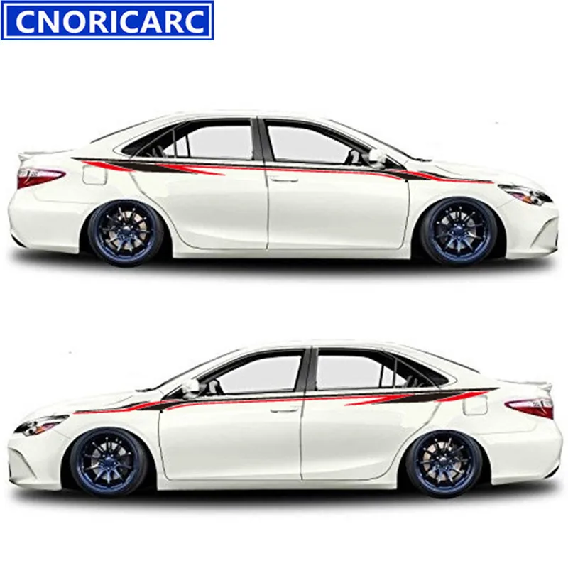 

CNORICARC Sport Styling Car Door Waist Stripes Racing Upper Auto KK Decal Sticker For Ford Toyota Honda Nissan Chevrolet Mazda
