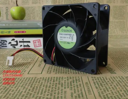 Оригинальный SUNON 8038 80x80x38 мм DC 12V 9 1 W 3 он-лайн Сервер вентилятор охлаждения |