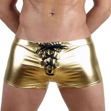 Летние Плавание костюм мужские плавательные трусы Для мужчин s сексуальные, искусственная кожа бикини трусы Плавание пляжная одежда багажник трусы# y4