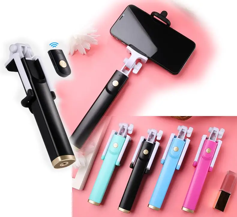 

Hot Sale Selfie Stick Handheld Monopod Bluetooth Shutter Remote Controller+Clip Holder for Every Mobile Phone