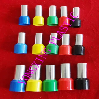 

50PCS/Lot wire ferrules cable ends cord terminal E25-16 #4(25mm square cable) red yellow blue green black 5 color mixed