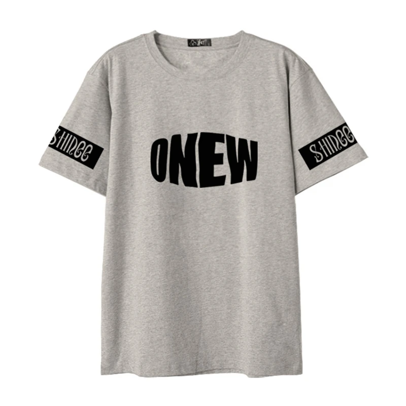 Kpop SHINee men T-shirt ONEW JONG HYUN KEY MINHO TAEMIN Crew Neck short sleeve summer unisex Tshirt New Tee (11)