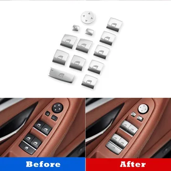 

Areyourshop For BMW 5 Series F10 F18 2011-2017 2012 2013 2014 Window Lift Switch Button Cover Trim Car accessories Auto Parts