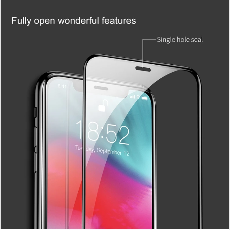 BASEUS бренд изогнутое закаленное Высокопрочное Стекло для iPhone XS/XS max/XR Экран