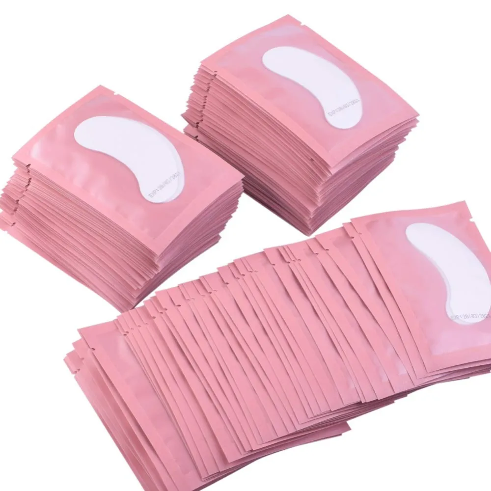 100pairs Eyelash Extension Paper Patches Grafted Eye Stickers 7 Color Eyelash Under Eye Pads Eye Paper Patches Tips Sticker