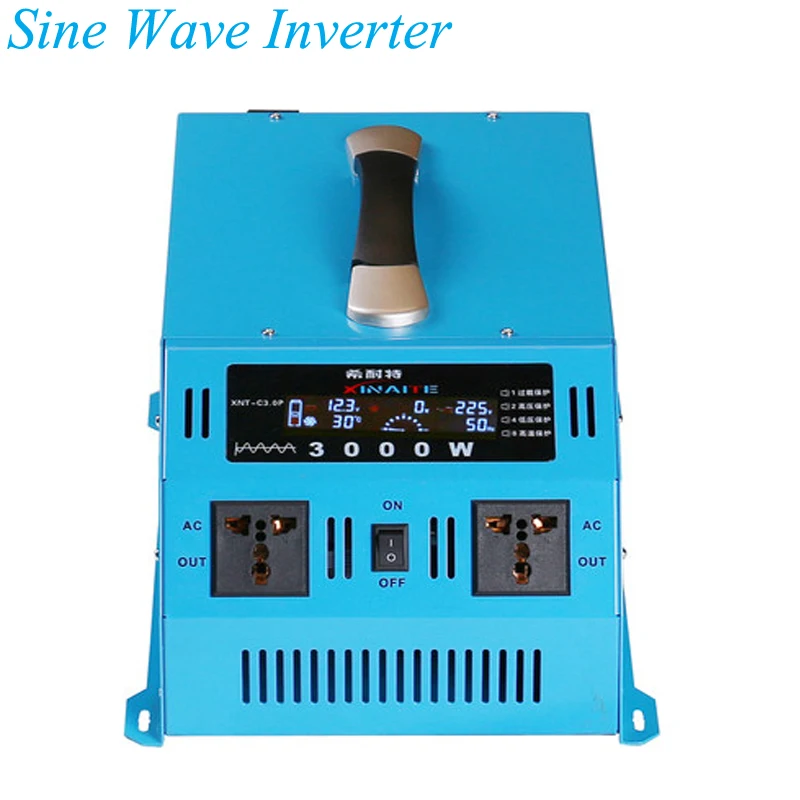 Pure Sine Wave Inverter Household Portable Car Computer Power Converter Industrial Vehicle XNT-3000X | Инструменты