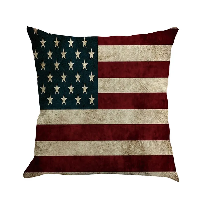 

Super Soft Independence Day Linen Pillowcase Cover Home Cushion Simple Geometric Throw Pillowcases Covers Decorative Pillows
