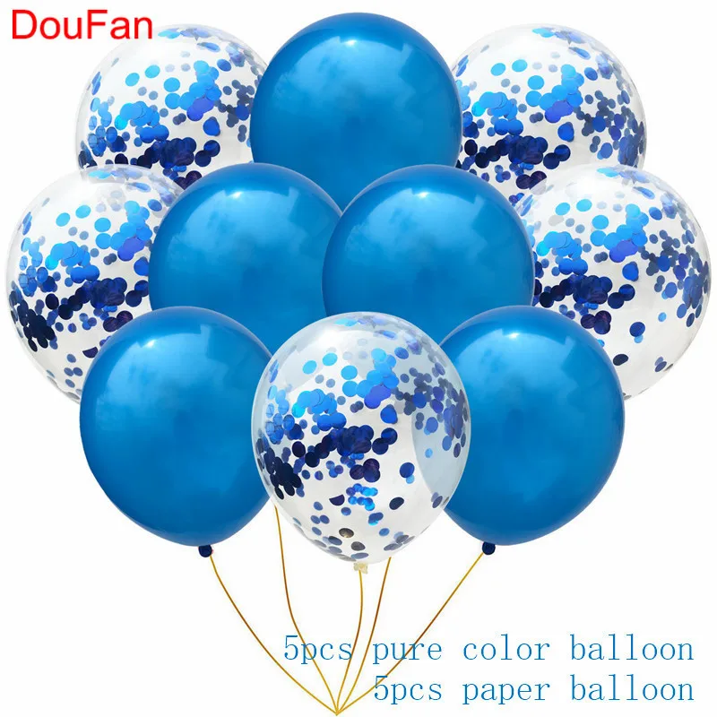 

DouFan 10pcs Confetti Balloon Gold Pink Latex Balloons Holiday Party Wedding Decorations Air Balls Kid Birthday Party Supplies