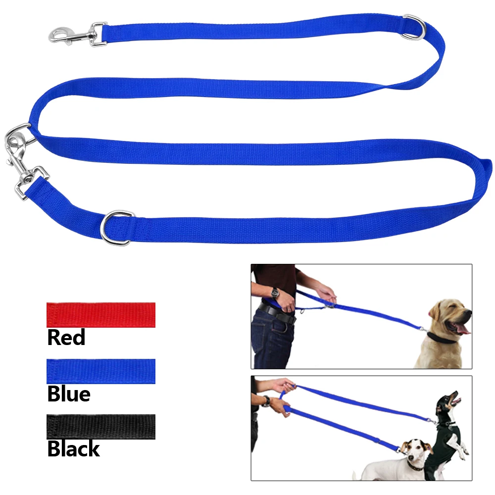 6 Way Multi functional Nylon Dog Leash Adjustable Lead Hands Free Pet