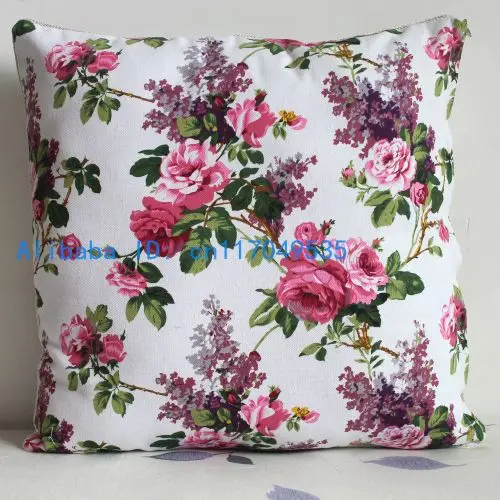 Pillowcase 1PCS 19 inch(50cm*50cm) Beautiful Floral Cloth Pillow Cover Wholesale P25