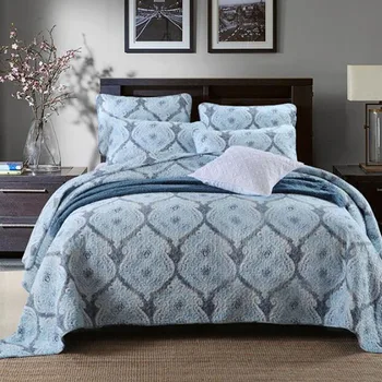 

Quality Woven Cotton Bedspread Floral Patchwork Bedspreads Flower Pattern Bed Cover Queen King Size With Pillowcases Hot Sale