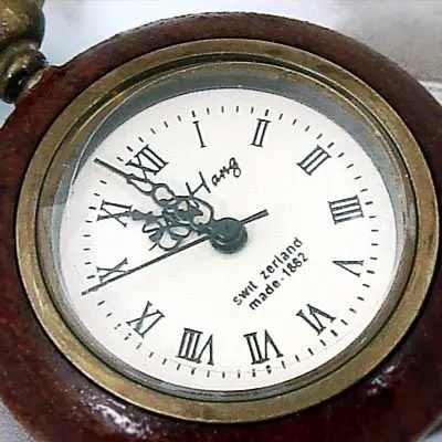 

Antique Style White Quartz See Back Lady Pocket Watch freeship cool