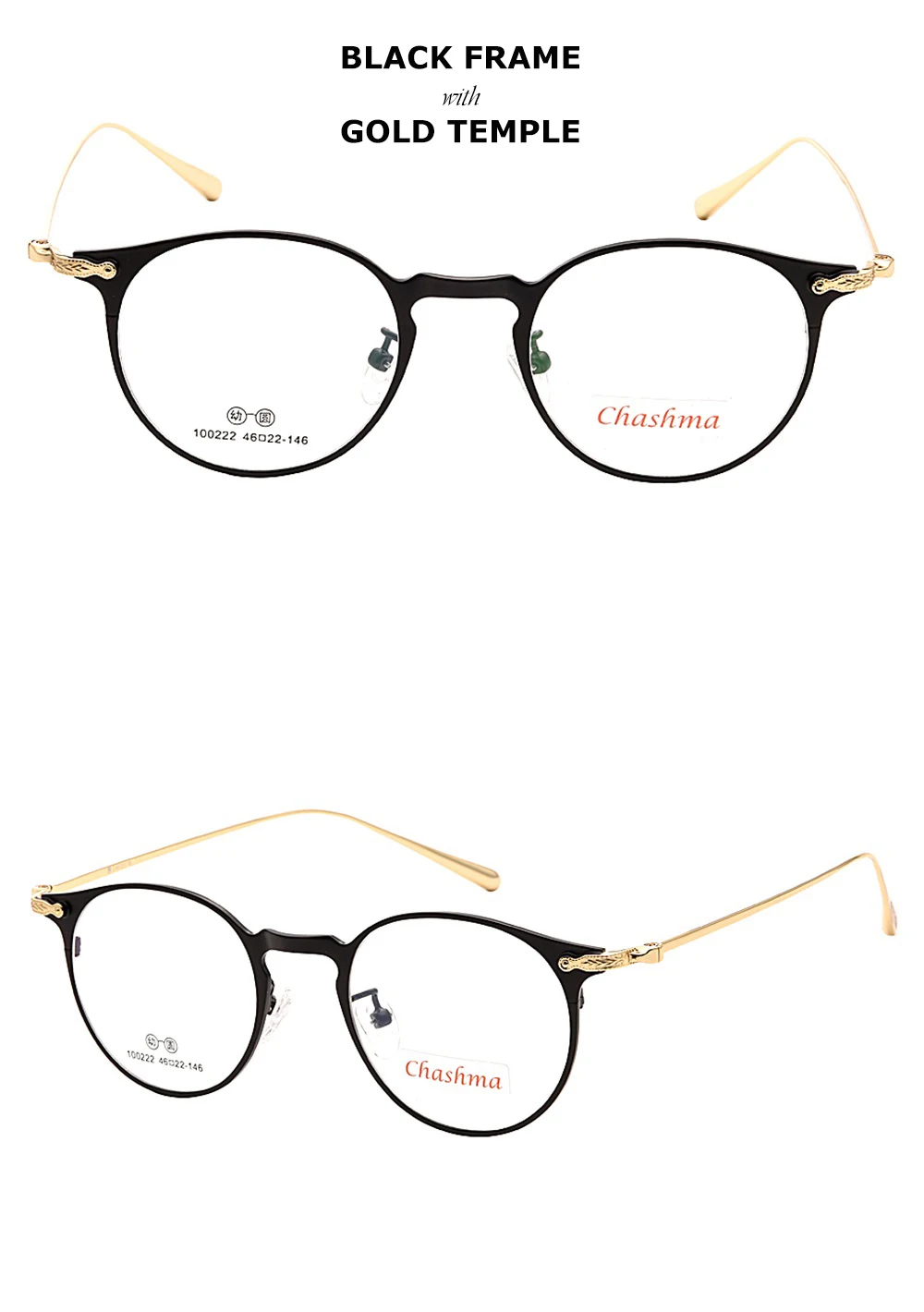 Бренд Chashma, женские и мужские очки из сплава, винтажные стильные круглые оправы для студентов, Модные Винтажные оправы для очков для подростков
