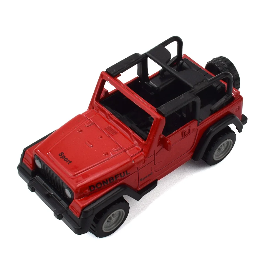 3 Colors Kids Toy Alloy Diecast Jeeps Wrangler Open Top Off Road Vehicles Mini Model Toys For Children Boys Glide Car Toy Gifts