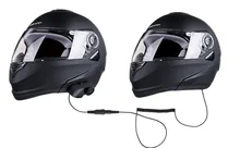 1 Unidades Estéreo Bluetooth Intercom Headset para el Motociclista Y el Pasajero Pillon Casco BT Interfono